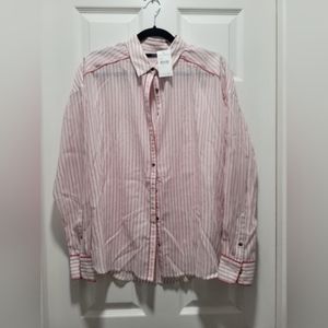 Red stripe button down